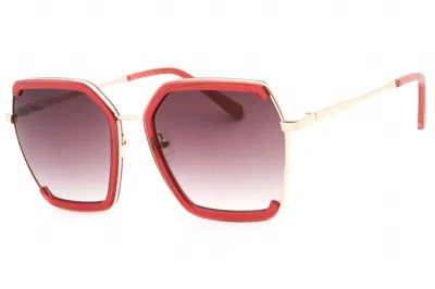 Guess Factory Gf0418 Oversized Gradient Sunglasses In Bordeaux