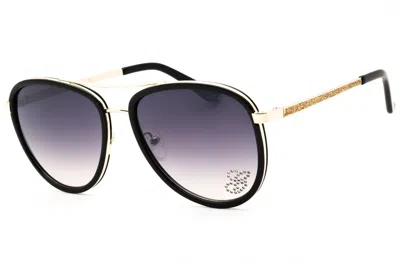 Guess Factory Gf6052 Aviator Metal Frame Sunglasses In Black