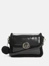 Guess Factory Gina Sherpa Crossbody In Black