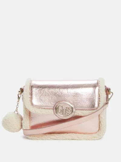Guess Factory Gina Sherpa Crossbody In Multi