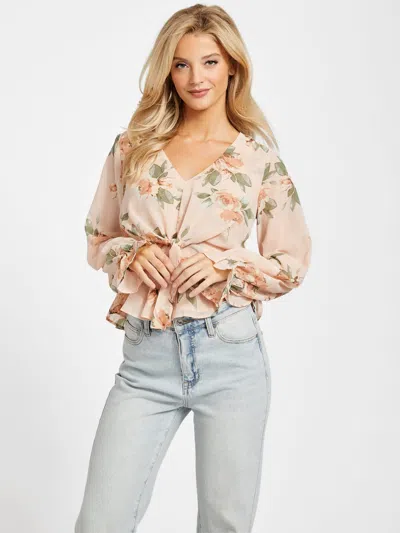 Guess Factory Gina Top In Beige