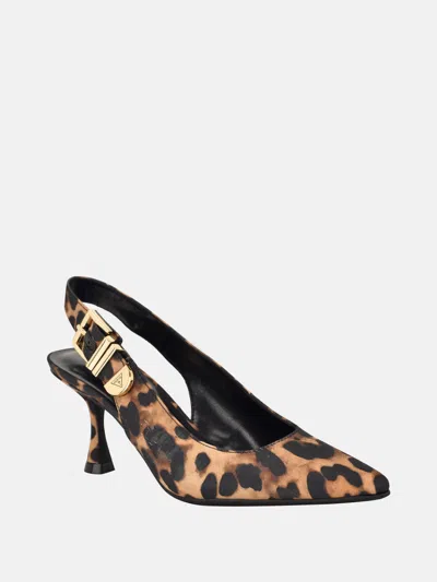 Guess Factory Ginnyy Sling Back Dress Heels In Multi