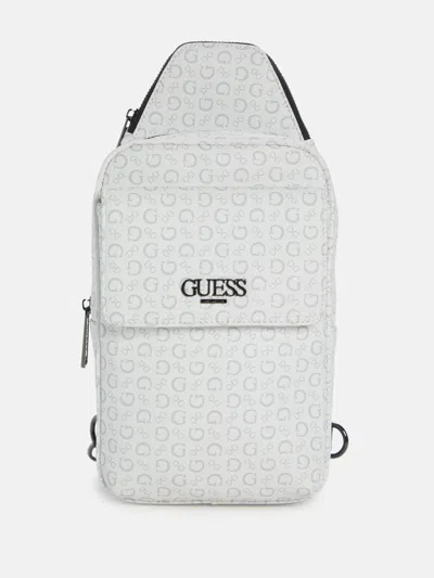 Guess Factory Gio Logo Men's Sling Bag In White