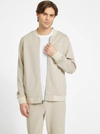 Guess Factory Giovanni Textured Flight Jacket In Beige