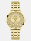Guess Factory Gold-tone Analog Watch In Gold