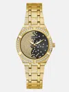 Guess Factory Gold-tone Analog Watch In Gold