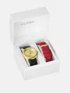 Guess Factory Gold-tone Analog Watch Box Set In Multi