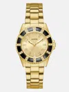 Guess Factory Gold-tone And Black Analog Watch In Gold