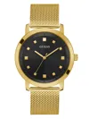 Guess Factory Gold-tone And Black Analog Watch In Multi