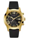 Guess Factory Gold-tone And Leather Multifunction Watch In Multi
