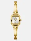 Guess Factory Gold-tone Geometric Analog Watch In Gold