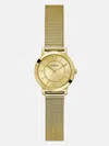 Guess Factory Gold-tone Mesh Analog Watch In Gold