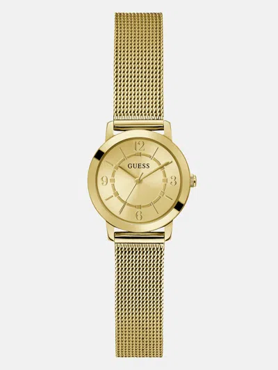Guess Factory Gold-tone Mesh Analog Watch