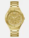 Guess Factory Gold-tone Multifunction Watch In Gold