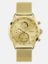 Guess Factory Gold-tone Multifunction Watch In Gold