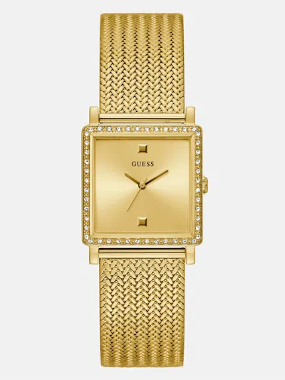 Guess Factory Gold-tone Square Analog Watch