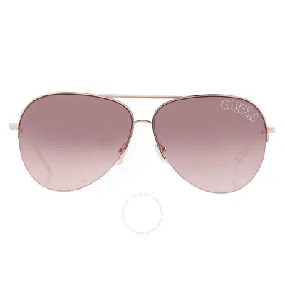 Guess Factory Gradient Bordeaux Sunglasses Gf6126 28t 61 In Pink
