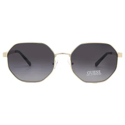 Guess Factory Gradient Smoke Geometric Ladies Sunglasses Gf6160 32b 58 In Gold
