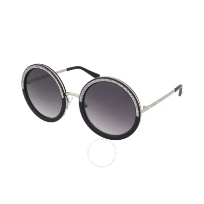 Guess Factory Gradient Smoke Round Ladies Sunglasses Gf6059 01b 57 In Black