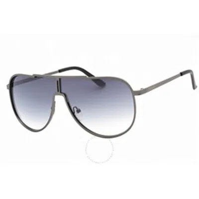 Guess Factory Gradient Smoke Round Men's Sunglasses Gf0199 09b 00 In Gray