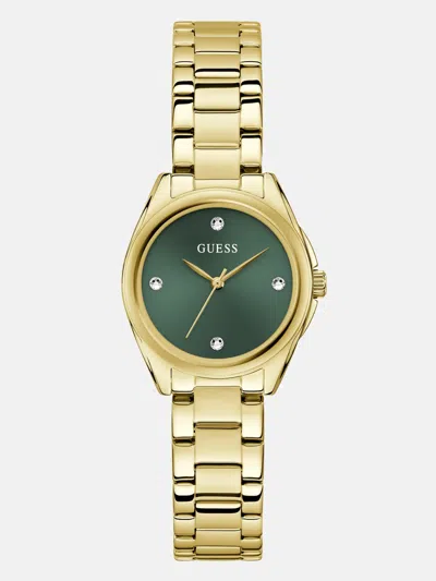 Guess Factory Green And Gold-tone Analog Watch
