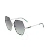 Guess Factory Green Gradient Hexagonal Ladies Sunglasses Gf6125 10q 58