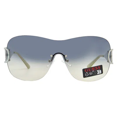 Guess Factory Green Grey Gradient Shield Ladies Sunglasses Go00038 10p 00 In Multi