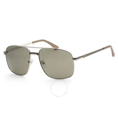Guess Factory Green Navigator Men's Sunglasses Gf0238 11n 57 In Neutral