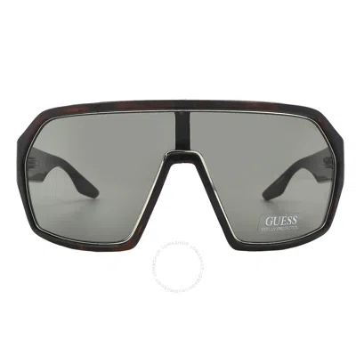 Guess Factory Green Shield Men's Sunglasses Gf5101 52n 00 In Black
