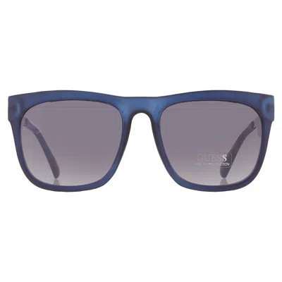 Guess Factory Grey Gradient Browline Unisex Sunglasses Gf0188 91b 56 In Black / Grey