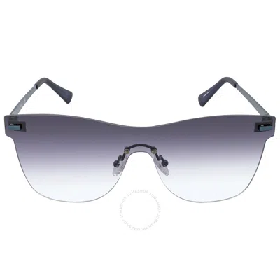 Guess Factory Grey Gradient Shield Men's Sunglasses Gf0186 91w 00 In Gray