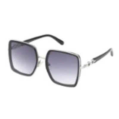 Guess Factory Grey Gradient Square Ladies Sunglasses Go00041 01b 58 In Blue