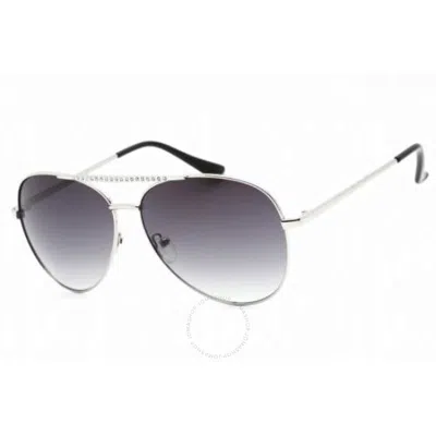 Guess Factory Grey Pilot Ladies Sunglasses Gf0399 01b 62 In Gray