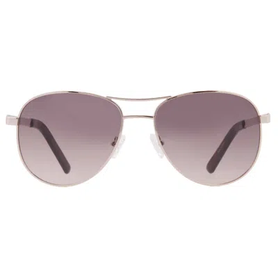 Guess Factory Grey Pilot Ladies Sunglasses Gf0408 32f 61 In Multi