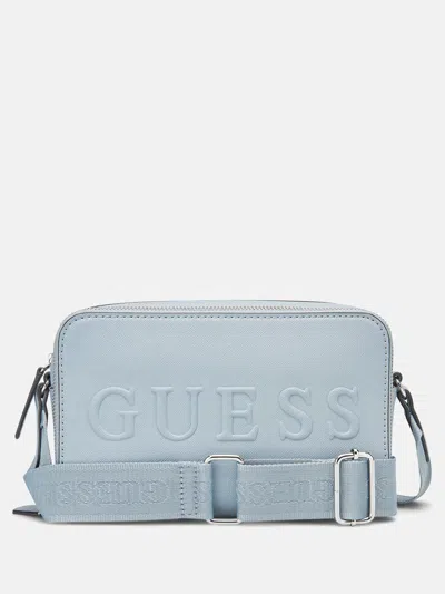 Guess Factory Haddington Mini Double-zip Crossbody In Multi