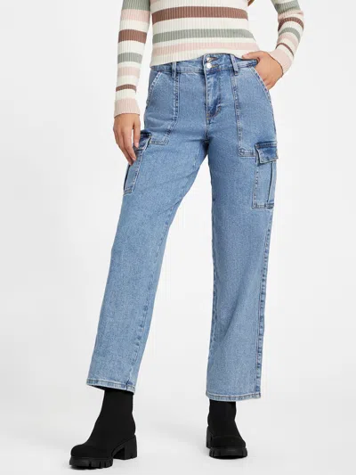 Guess Factory Hailey High-rise Cargo Jeans In Multi