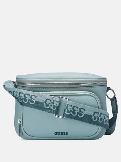 Guess Factory Hailley Mini Belt Bag In Blue