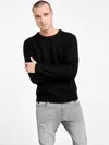 Guess Factory Halter Waffle-knit Sweater In Black