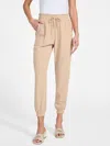Guess Factory Harper Linen-blend Joggers In Beige