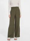 Guess Factory Harper Linen-blend Palazzo Pants In Green