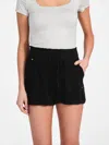 Guess Factory Harper Linen-blend Shorts In Black