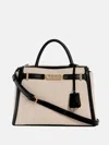 Guess Factory Hauser Color-block Canvas Satchel In Multi