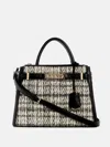 Guess Factory Hauser Tweed Satchel In Pink