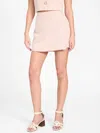 Guess Factory Henley Tweed Mini Skort In Pink