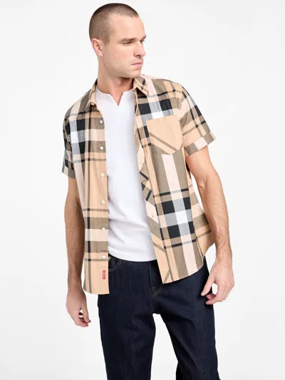Guess Factory Hertz Plaid Pocket Shirt In Multi