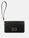 Guess Factory Hilda Saffiano Phone Organizer In Black