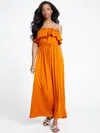 Guess Factory Hillarie Maxi Dress In Orange