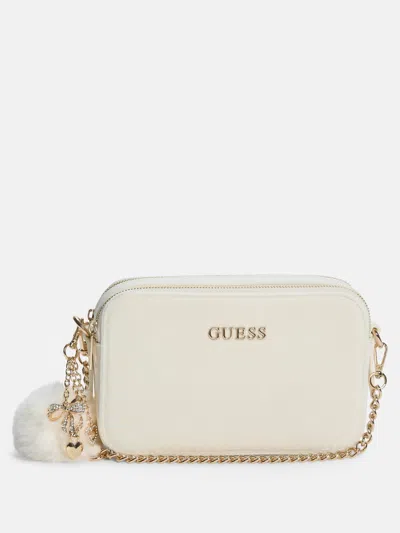 Guess Factory Holly Faux-fur Crossbody In White