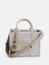 Guess Factory Holly Faux-fur Mini Tote In Gray
