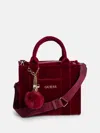 Guess Factory Holly Faux-fur Mini Tote In Red